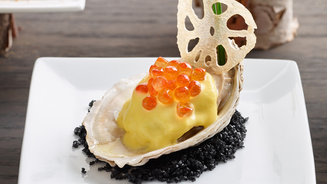 oyster with cheese